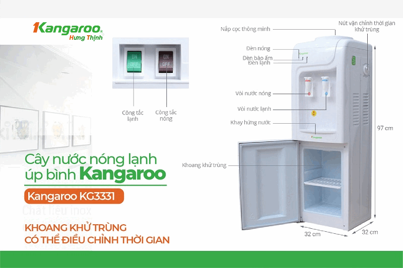Cây nước nóng lạnh Kangaroo KG3331